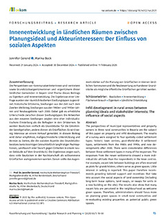 Innenentwicklung in ländlichen Räumen zwischen Planungsideal und Akteurinteressen: Der Einfluss von sozialen Aspekten