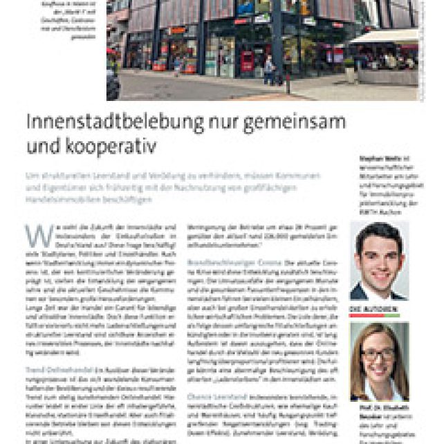 Innenstadtbelebung nur gemeinsam