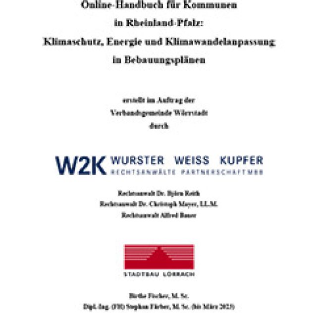 Klimaschutz, Energie und Klimawandelanpassung in Bebauungsplänen